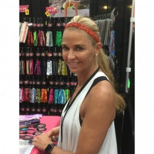 Headbands Womens Girls Headband - Non-Slip Velvet-Lined Sparkle Hairband - Viva Diva Red 1-Inch - CH11GJYSI07 $14.05