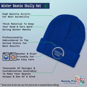 Skullies & Beanies Custom Beanie for Men & Women Official Dog Walker Embroidery Skull Cap Hat - Royal Blue - C418ZWOEOEI $21.97