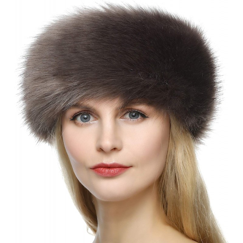 Cold Weather Headbands Womens Faux Fur Headband Winter Earwarmer Earmuff Hat Ski - Deep Khaki - CG12O1RQ6L9 $10.16