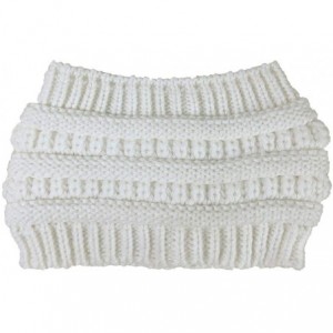 Skullies & Beanies Women Fashion Outdoor Solid Splice Hats Crochet Knit Holey Beanie Cap Headband - White - C418A0ZNNG5 $8.90