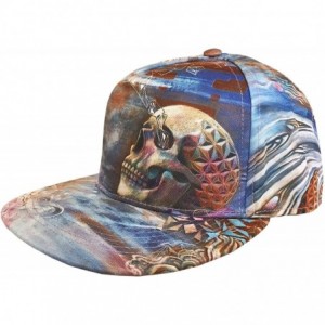 Baseball Caps 3D Print Unisex Snapback Hip-Hop Cap Hat w/Flat Bill - Style 04 - C1187O09HGY $16.91