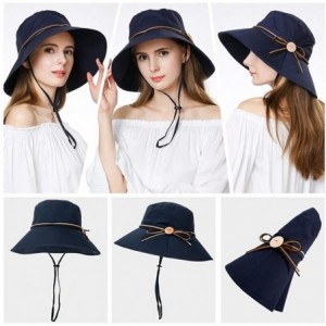 Newsboy Caps Womens UPF50+ Linen/Cotton Summer Sunhat Bucket Packable Hats w/Chin Cord - CK18SQ04X8A $26.74