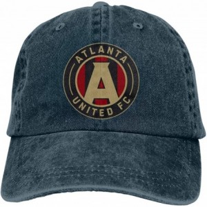Baseball Caps Hip Hop Atlanta United Racer Adjustable Cowboy Cap Denim Snapback Hat for Women Men - Navy - CZ18R9T9TRG $16.72