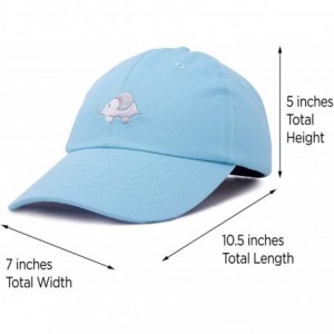 Baseball Caps Cute Elephant Hat Cotton Baseball Cap - Light Blue - CZ18LHQWE0Y $11.42