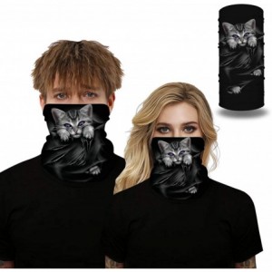 Balaclavas 3D Print Seamless Bandana Multifunctional Headwear Women Men for Dust Wind Sun Protection - Cat - CC199IKSITH $14.44