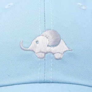 Baseball Caps Cute Elephant Hat Cotton Baseball Cap - Light Blue - CZ18LHQWE0Y $11.42