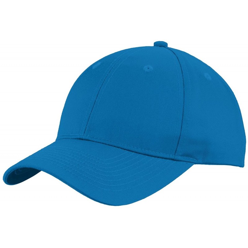 Baseball Caps Men's Uniforming Twill Cap - Brilliant Blue - CP17YTLDYNT $7.73