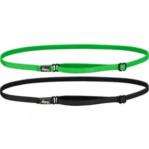 Headbands Women's Elastic & Adjustable No Slip Running Headband Multi Pack - Black & Green Elastic 2pk - CH18Y436REI $23.11