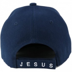 Baseball Caps Man of Faith Embroidered Christian Theme Adjustable Baseball Cap - Navy - C312NVHPCEZ $15.69