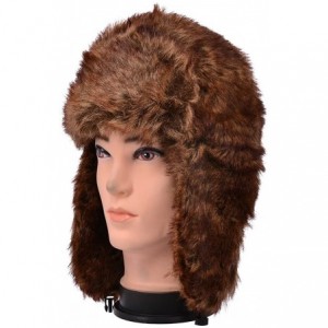 Bomber Hats Earflap Hat Winter Faux Fur Trapper Ski Hats Womens Girls Mens Multi Styles - Faux Fur - Red Brown - CE11O89L4V5 ...