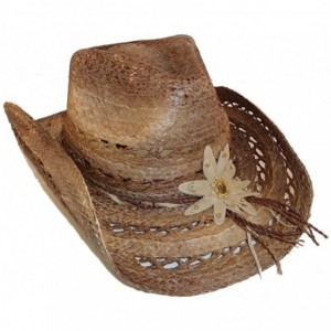 Cowboy Hats Women's Mallorie Drifter - Brown Tea Stained - CW12BDK7T33 $98.51
