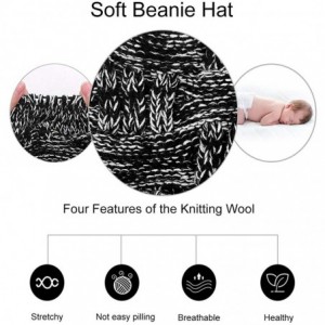 Skullies & Beanies Beanie Hat Ponytail BeanieTail - Black+blackwhite - CA18Z42244G $12.39