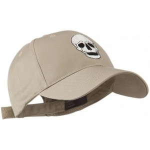 Baseball Caps Halloween Skeleton Skull Embroidered Cap - Khaki - CF11GZAKMBR $25.53