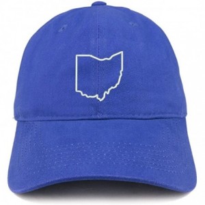 Baseball Caps Ohio State Outline State Embroidered Cotton Dad Hat - Royal - CB18G62O7L9 $19.23
