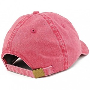 Baseball Caps Established 1955 Embroidered 65th Birthday Gift Pigment Dyed Washed Cotton Cap - Red - CQ180MXNKZO $17.10