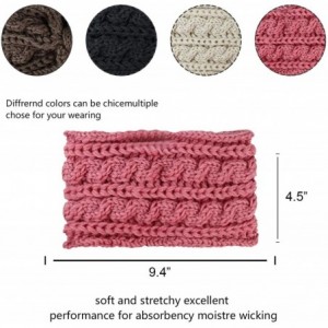 Headbands Crochet Turban Headband for Women Warm Bulky Crocheted Headwrap - 4 Pack Crochet - CY18A4OE6YU $8.39