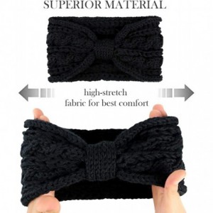 Headbands Crochet Turban Headband for Women Warm Bulky Crocheted Headwrap - 4 Pack Crochet - CY18A4OE6YU $8.39