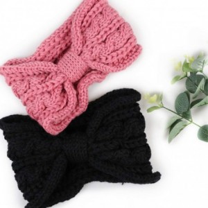 Headbands Crochet Turban Headband for Women Warm Bulky Crocheted Headwrap - 4 Pack Crochet - CY18A4OE6YU $8.39