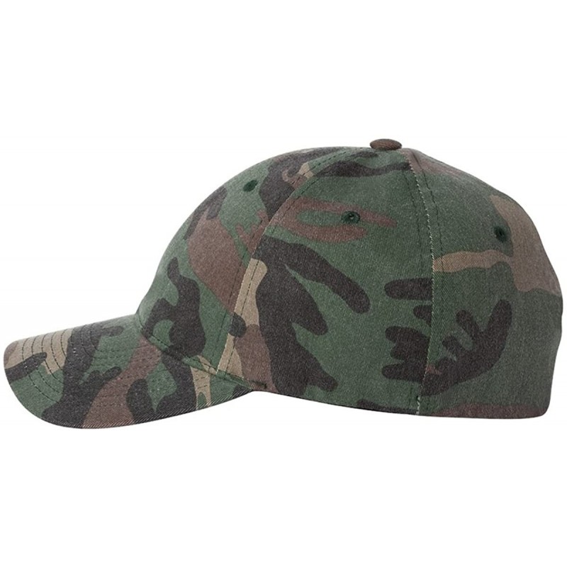 Baseball Caps Cotton Camouflage Cap (6977CA) - Green Camouflage - CU116FP9CJ1 $12.50