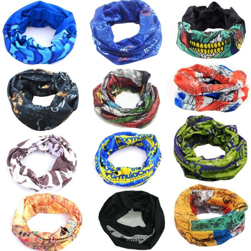 Headbands Multi Purpose Balaclava Motorcycling Activities - 12PCS.Painting - CE186Q30K6X $24.73