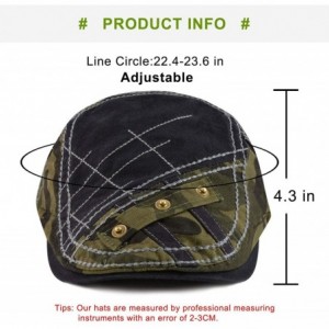 Newsboy Caps Men Beret Hat Cotton Buckle Adjustable Newsboy Hats Cabbie Gatsby Cap - Hat-t5-camoblack - CN18R4QH6ZT $12.71