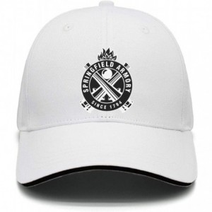 Baseball Caps Unisex Cap Trucker One Size Snapback-Springfield-Armory- Hat Professional - White-56 - C518QWI3WUI $34.56
