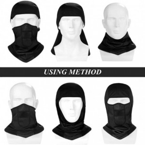 Balaclavas Winter Windproof Waterproof Face Mask Balaclava Ski Mask Cold Weather Gear - Style-2 Black - CW18IH37929 $17.24