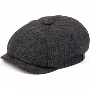 Newsboy Caps Newsboy caps Cotton Wool Flat hat Hats for Men Ivy hat Golf Adjustable Driving hat - Dark Gray - CT18X6ISOO6 $23.12