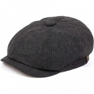 Newsboy Caps Newsboy caps Cotton Wool Flat hat Hats for Men Ivy hat Golf Adjustable Driving hat - Dark Gray - CT18X6ISOO6 $9.73