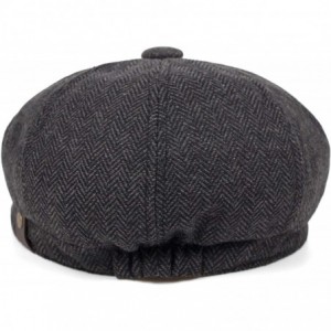 Newsboy Caps Newsboy caps Cotton Wool Flat hat Hats for Men Ivy hat Golf Adjustable Driving hat - Dark Gray - CT18X6ISOO6 $9.73