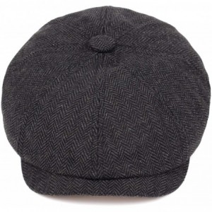 Newsboy Caps Newsboy caps Cotton Wool Flat hat Hats for Men Ivy hat Golf Adjustable Driving hat - Dark Gray - CT18X6ISOO6 $9.73