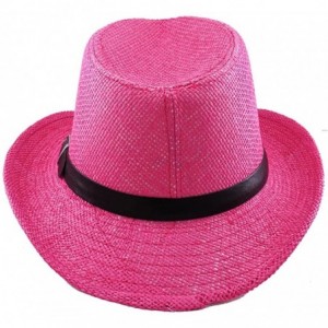 Cowboy Hats Silver Fever Woven Urban Panama Cowboy Hat with Ribbon - Black - C412BWNNWMD $24.85