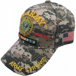 Baseball Caps US Army Vietnam Veteran US Flag Bill Official Licensed Military Baseball Cap - Dig Camo - CL186AGS3IU $19.68