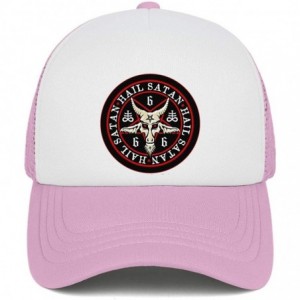 Baseball Caps Unisex Hail Satan Goat 666 red Logo Flat Baseball Cap Fitted Style Hats - Hail Satan Goat-7 - CO18T2ODKMO $10.44