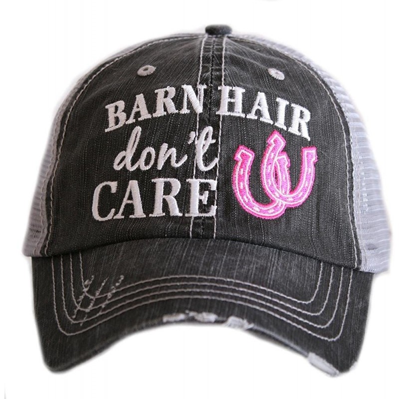 Baseball Caps Barn Hair Don't Care Women's Trucker Hats Caps - Pink - C312NA28AYT $26.51