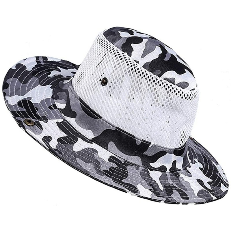 Sun Hats Men Summer Outdoor Sun Protection Military Camo Fishing Boonie Hat Mountaineering Hat Sun Hats - Gray - CB18TKG5E2Y ...