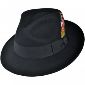 Fedoras C-Crown Fedora-Crushable - Black - CF1147GNB7J $36.03