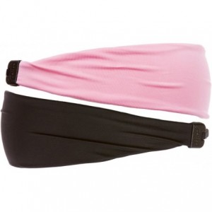 Headbands Xflex Basic Adjustable & Stretchy Wide Softball Headbands for Women Girls & Teens - Basic Black & Pink Xflex 2pk - ...