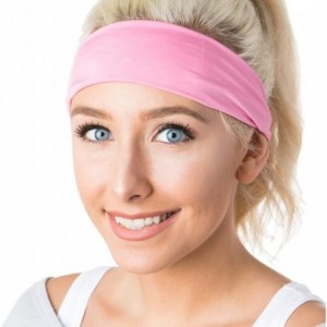 Headbands Xflex Basic Adjustable & Stretchy Wide Softball Headbands for Women Girls & Teens - Basic Black & Pink Xflex 2pk - ...