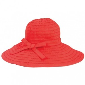 Sun Hats Women's Ribbon Large Brim Hat - Chocolate - C4114GKGG37 $67.84