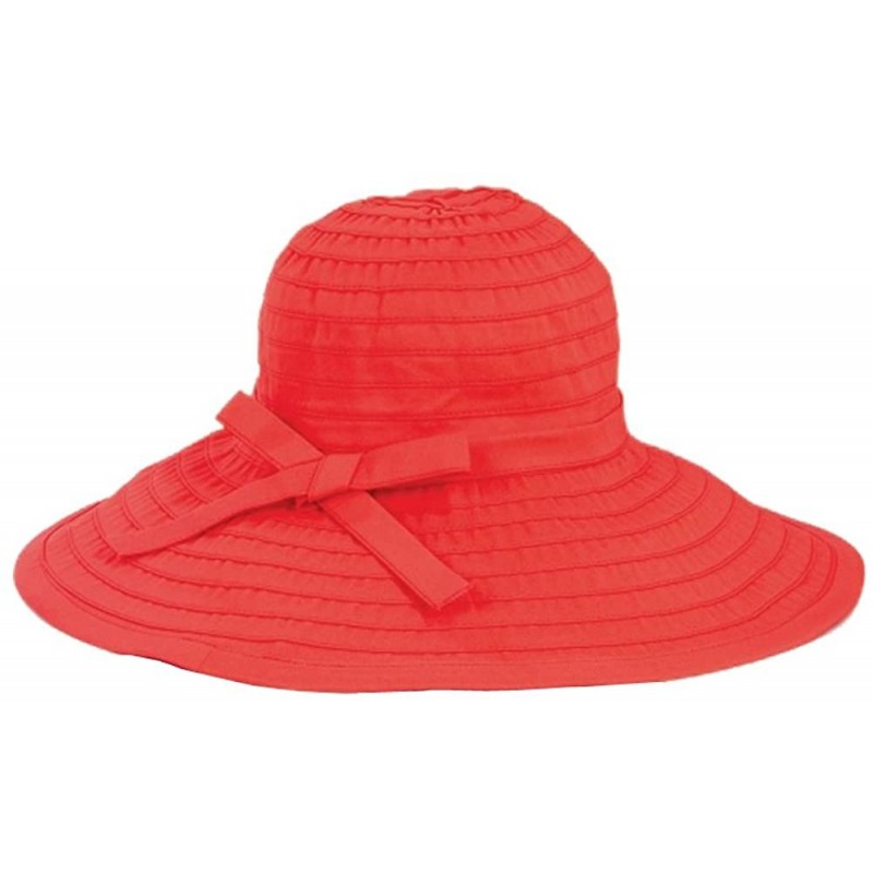 Sun Hats Women's Ribbon Large Brim Hat - Chocolate - C4114GKGG37 $35.07