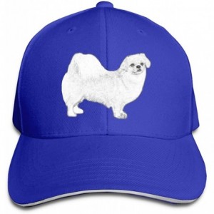 Baseball Caps Adjustable Sandwich Hats Baseball Cap Tibetan Spaniel - Blue - C41935IARL8 $24.56