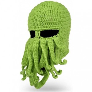 Skullies & Beanies Beard Hat Beanie Hat Knit Hat Winter Warm Octopus Hat Windproof Funny for Men & Women - Green - CC124RJEBI...
