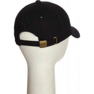 Baseball Caps Customized Letter Intial Baseball Hat A to Z Team Colors- Black Cap White Gold - Letter S - CE18ESZY53W $13.28