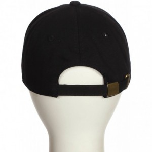 Baseball Caps Customized Letter Intial Baseball Hat A to Z Team Colors- Black Cap White Gold - Letter S - CE18ESZY53W $13.28