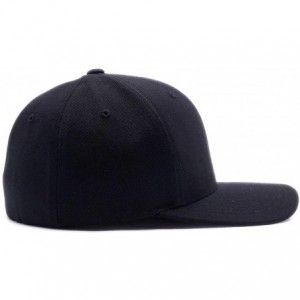 Baseball Caps USA State MAP with Flag Hats. Embroidered. 6277 Flexfit Wooly Combed Baseball Cap - Black - CH18DKA29CQ $17.26