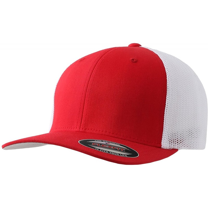 Baseball Caps 6-Panel Trucker Cap (6511) - Red/White - CQ12CLUJTN7 $12.12