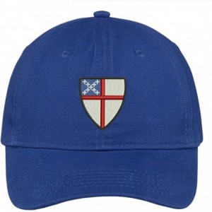 Baseball Caps Episcopal Shield Embroidered Cap Premium Cotton Dad Hat - Royal - CY182SUHDR2 $36.23