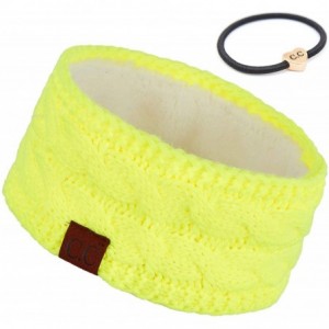 Cold Weather Headbands Winter Fuzzy Fleece Lined Thick Knitted Headband Headwrap Earwarmer(HW-20)(HW-33) - CY18XIIIHWL $11.39