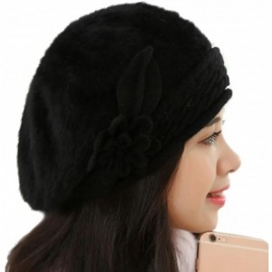 Skullies & Beanies Women Ladies Winter Knitting Hat Warm Artificial Wool Snow Ski Caps With Visor - Black - C112NZZXR9W $11.73